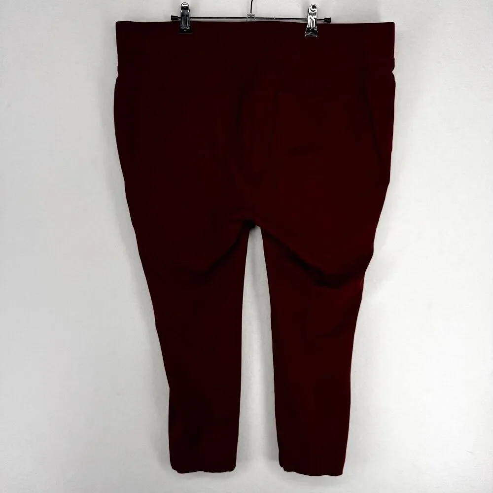 St. John's Bay Dark Red Skinny Leg Leggings‎ with Pockets Womens Size 2X